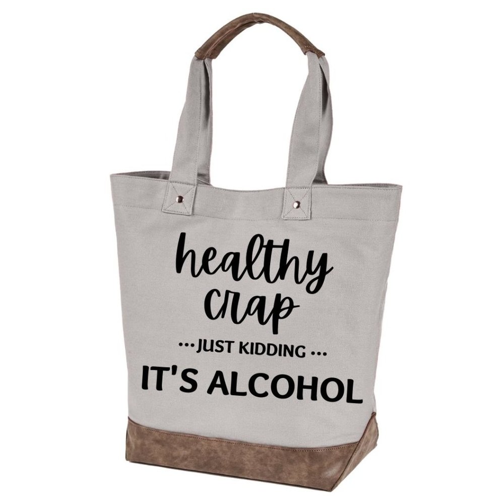 Healthy crap quality canvas tote by Authentic pigment